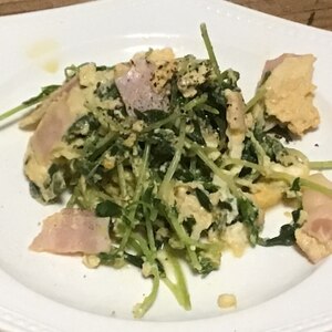 ☆豆苗とベーコンの卵焼き★